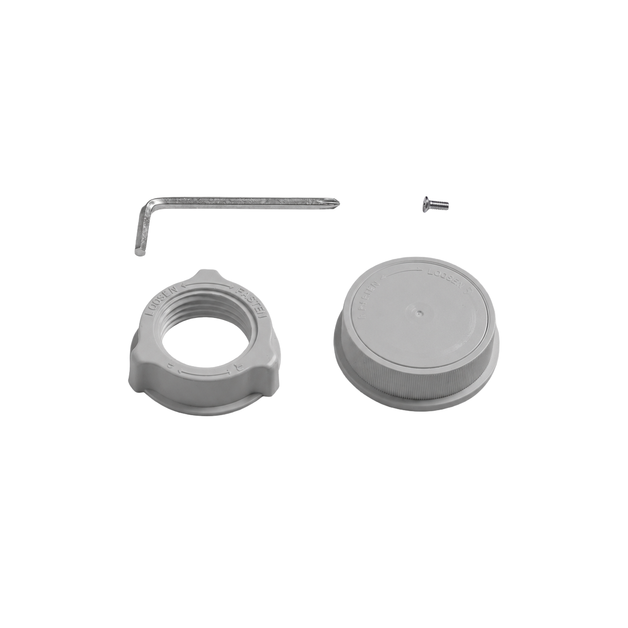 Ventilatorbehuizing Ring + Bladschroef Whisper Flex Grijs