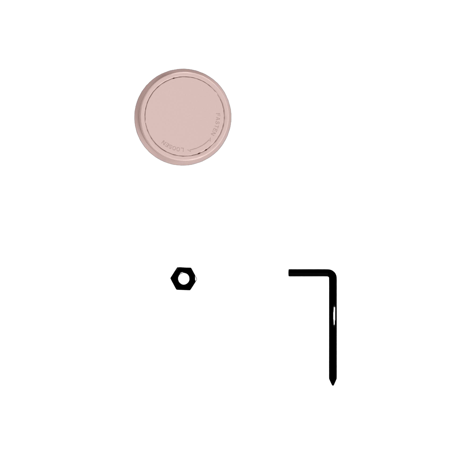 Fan Housing Ring + Blade Screw Whisper Flex 2 Soft Peach