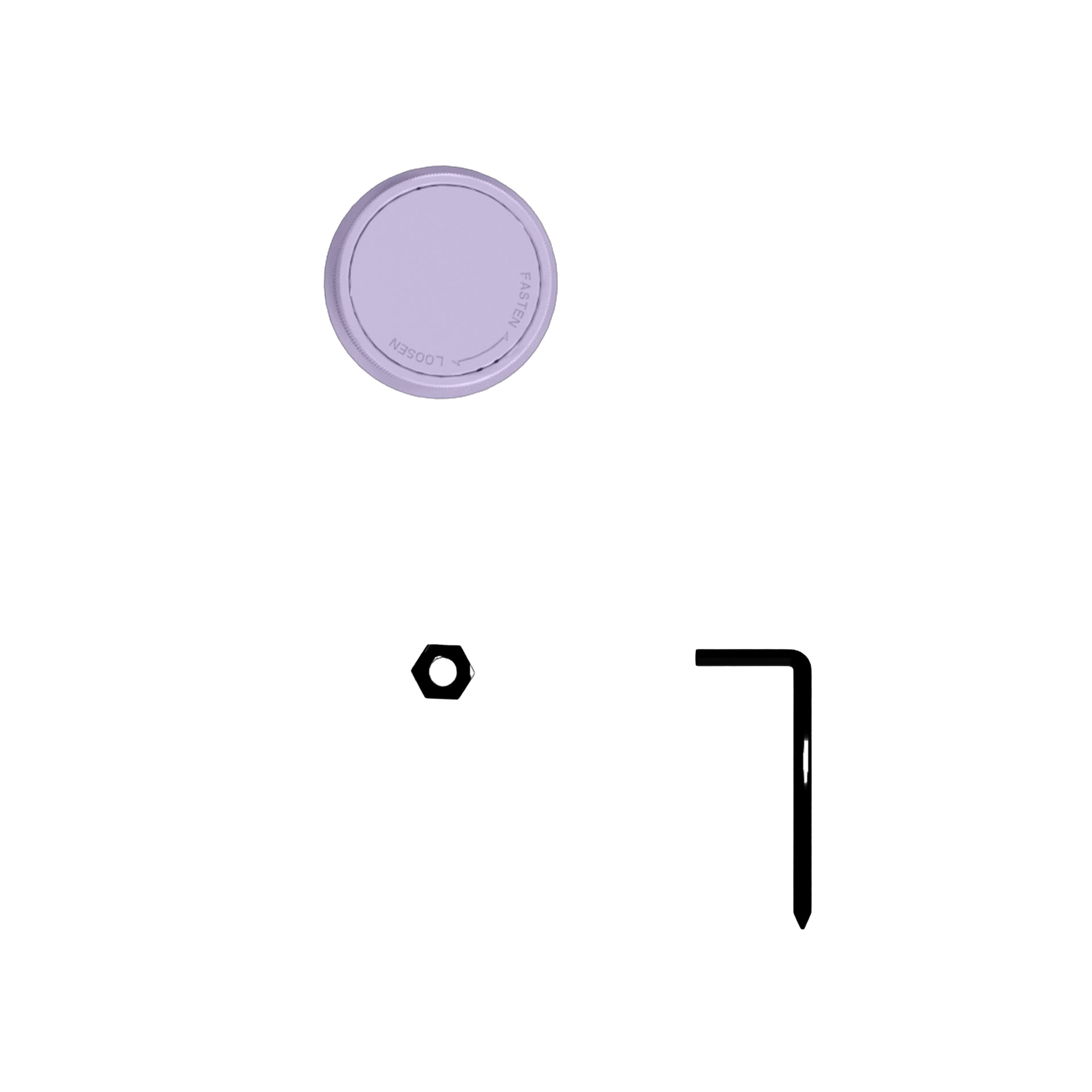Fan Housing Ring + Blade Screw Whisper Flex 2 Lavender